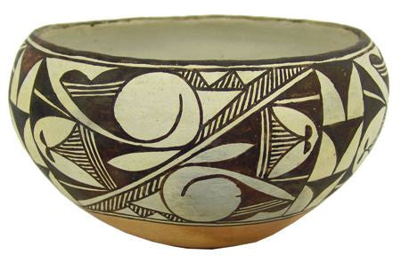 Native American, Vintage Acoma Pottery Bowl, Ca 1940"s #1119 Sold to Larry