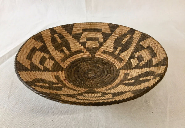 Grand Panier Ancien PIMA Amérindien Vintage - Vannerie Tribale SW PUEBLO