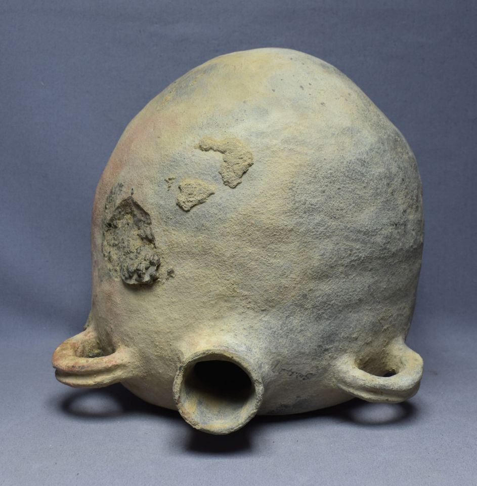 Native American, Rare Very Large Historic Hopi Pottery Water & Snake Canteen, 1890's, #1654 SOLD