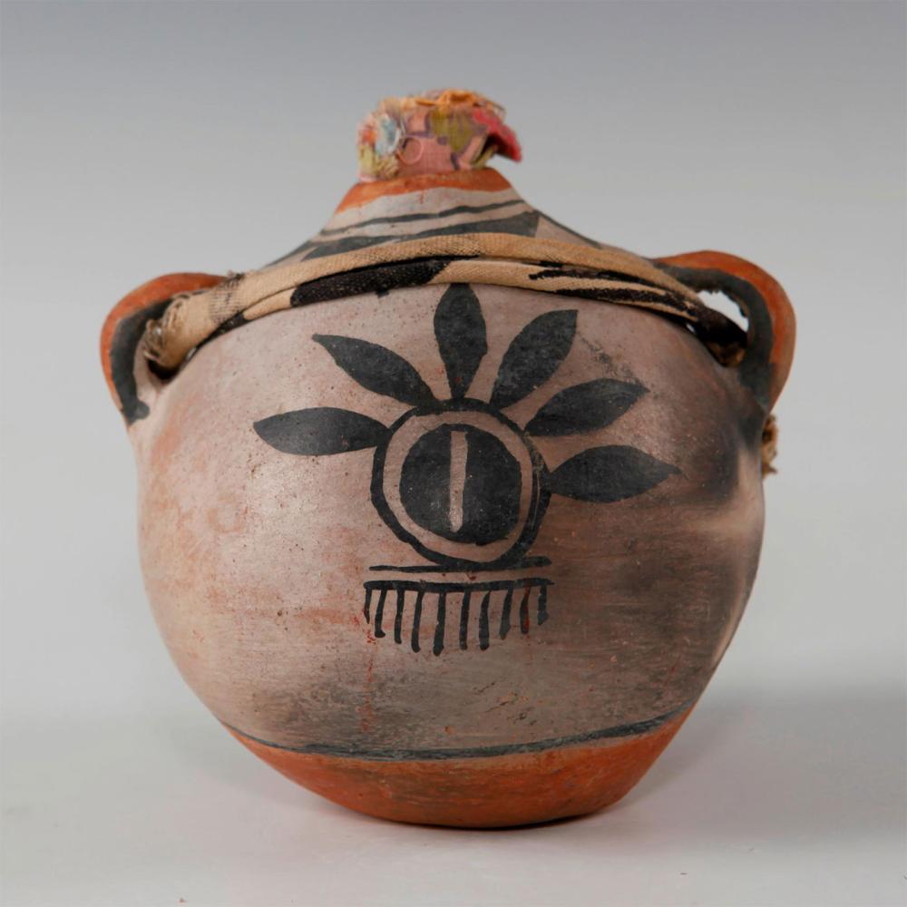 Native American, Historic Cochiti Pottery Canteen, Ca 1940's, #1454 SOLD