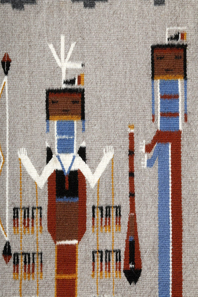 Native American Extremely Fine Navajo Yei Pictorial Weaving