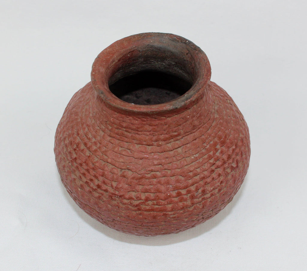 Native American, Prehistoric, Anasazi Corrugated Redware Olla, CA 1000-1600 AD,,#1504 S"OLD