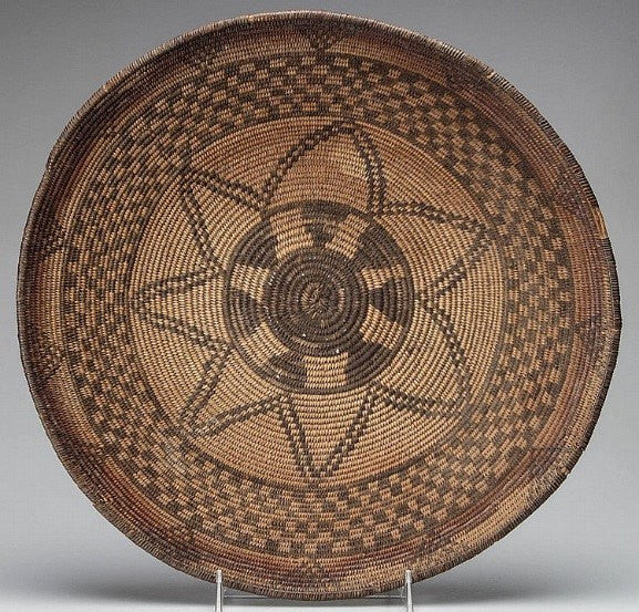 Coiled Basket : Native American Apache Coiled Basket #27