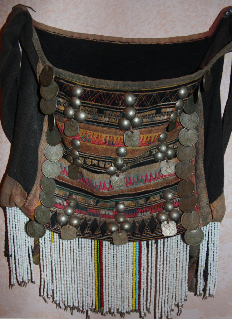 Vintage Purse : Large Vintage Akha Purse from Northern Thailand ca 1950‰۪s-60‰۪s #417