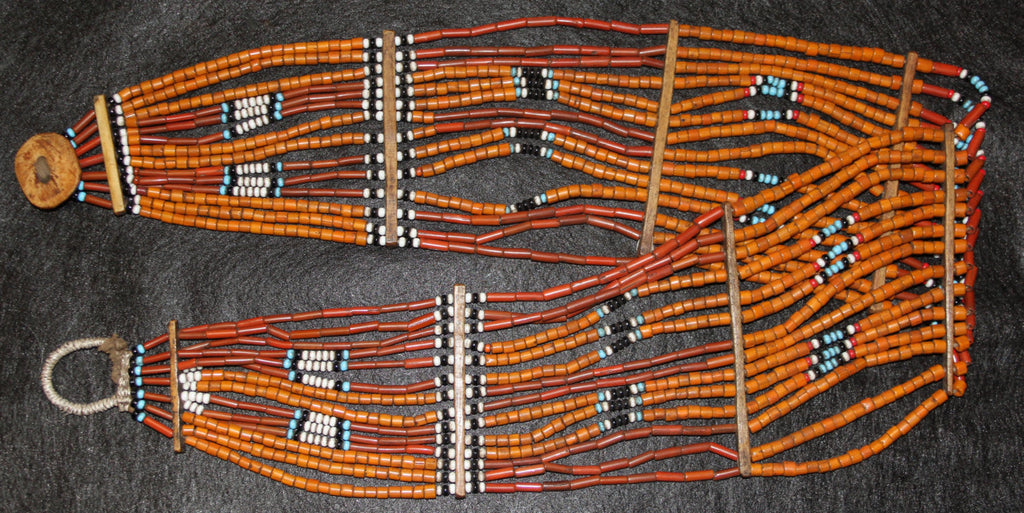 Sash Belt : Vintage Konyak Naga Beaded Belt/Sash from North East India #541