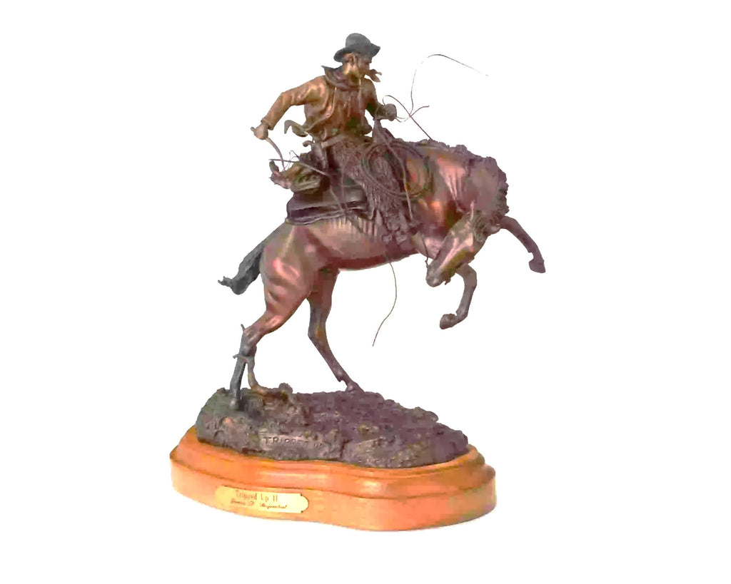 Western Artist, James P. Regimbal, (1949) Limited Edition 25/50, Bronze Sculpture, Titled "Tripped Up II", 1987. #1777