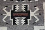 Navajo Rug : Fantastic Finely Woven Earth Tone Navajo Storm Pattern Rug #293 SOLD