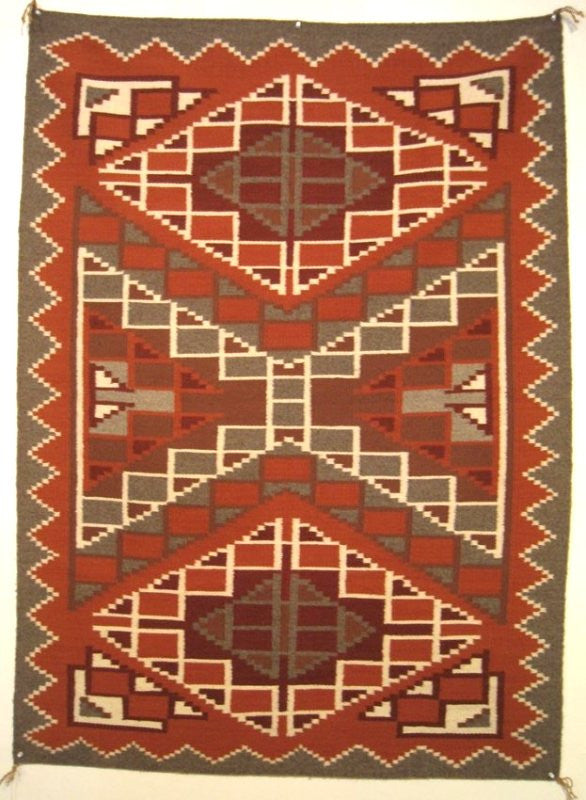 Native American Navajo Burnt Water Vegital Dyed Rug/Weaving, #789 SOLD