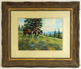Western Artist, Ron Stewart, Water Color titled “Changing Camps”, #895