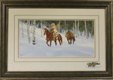 Western Artist, Ron Stewart “Looking for Game” Water Color Painting, c.1982, #839