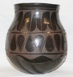 Native American Santo Domingo Black on Black Large Storage Jar by Raphaelita Aguilar, #807 SOLD