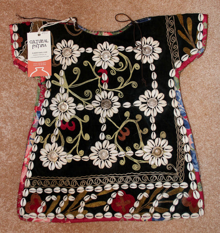 Nomadic Turkmen Cherjew Child's Ceremonial Garment  Adorned with Cowrie Shells, #910