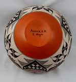 Native American, Vintage Acoma Poly Chrome Pottery Olla, by Rachel Aragon, Ca 1980's, #1474.