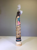 Native American, Kachina with Feather Head Dress, Ca 1990, #1241. Erin will sell on her end.