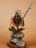 Western Artist, Lincoln Fox, Bronze Sculpture titled, "The Watchman", Maquette Limited Edition of 75, #C1684