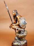 Western Artist, Lincoln Fox, Bronze Sculpture titled, "The Watchman", Maquette Limited Edition of 75, #C1684