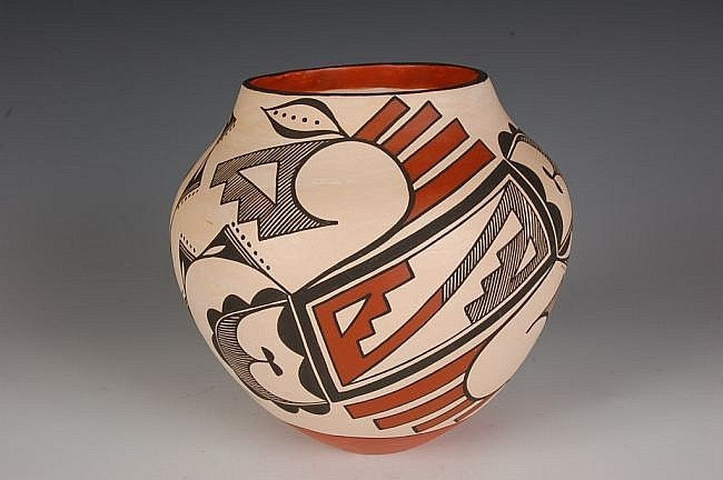 Acoma Pottery Olla Signed by L. A. Chino #10