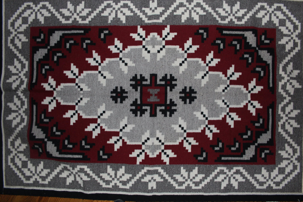 Native Rug : Very Elaborate Native American Navajo Ganado Patterned Weaving by Kathy Nez #82
