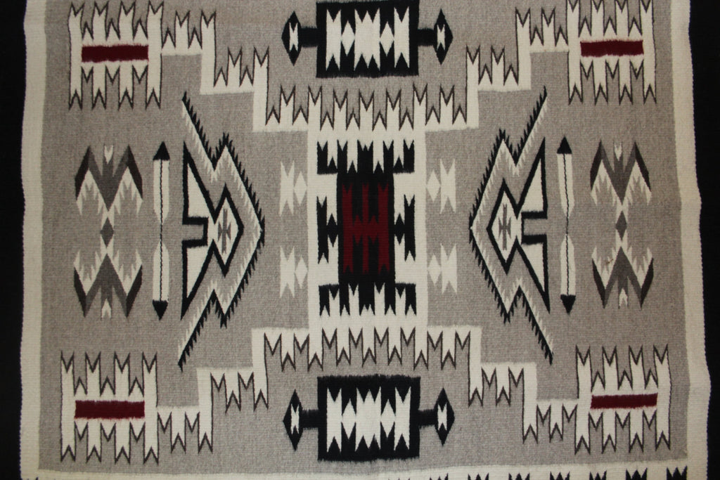Southwest Rug : Extremely Fine Navajo Hand Woven Storm Pattern Rug by Juan Etsilty #141