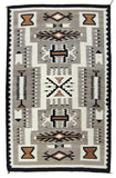 Navajo Rug : Fantastiic Finely Woven Earth Tone Navajo Storm Pattern Rug #293