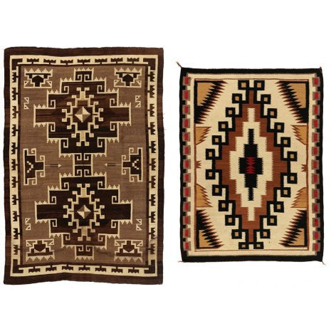 Navajo Rugs :Two Vintage Navajo Weavings #88 a&b.