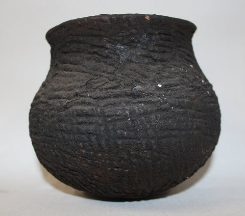 Naga Pottery Pot : Rare Small Khiamungan Earthen Pottery Pot from Nagaland, NE Inda #420