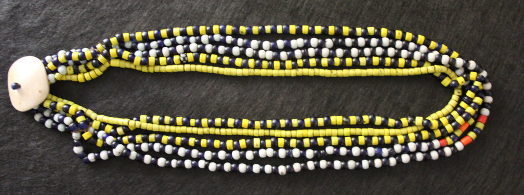 Necklace : Authentic Vintage Konyak Padre/Tile Bead Necklace from Nagaland, NE India #484