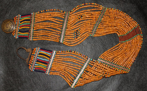 Naga Beads : Vintage Konyak Naga Beaded Belt/Sash from North East India #542