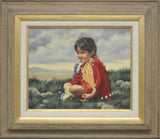 Jim Schaeffing Oil Painting, Titled, "Yellow Scarf, #C 1717