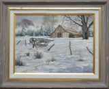 Jim Schaeffing Oil Painting, Titled, "Snow Covered Wagon", #C 1733