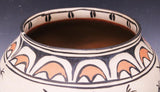Native American San Ildefonso Polychrome Pottery Olla, Ca 1970's, #1610