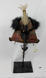 Authentic, Naga Chang Warrior Hat with Bear Fur and Wild Boar Tusks, Ca 1950's. #621