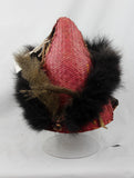Authentic, Naga Chang Warrior Hat with Bear Fur Ring and Boars Tusks and Squirrel Tail, Ca 1950's, #623 Sold