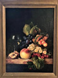 Historic Still Life Oil Painting by Edward Ladell (1821-1886), Ca 1860, #C1693