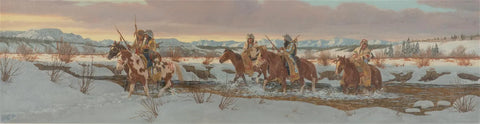 Western Artist, Ron Stewart, "Where the Wolf Roams", Water Color Painting, #1771.
