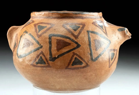 Casas Grandes Ramos Polychrome Jar CA 1250 to 1450 CE with Animal Head #1783