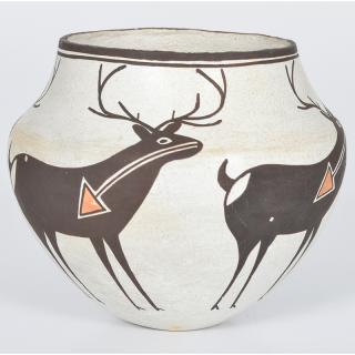 Native American, Acoma Poly Chrome, Pottery Bowl, Lucy Lewis #1196