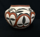 Native American Vintage Acoma Poly Chrome Pottery Olla, by Adrian Vallo, Ca 1993, #1325 sold