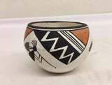 Native American, Rare Vintage Acoma Pottery Bowl, by Lucy Lewis (1898-1992) and V. Garcia, Ca. 1970's, #1443 SOLD