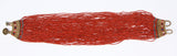 Authentic Konyak Naga Red Glass Bead Necklace, Ca Early 1900"s, # 1481