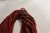 Authentic Konyak Naga " Royal" White Heart multi-strand Necklace, #559