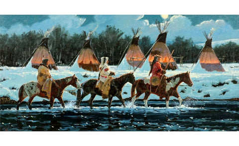 Ron Stewart Oil Painting,"Silent Return"  #103