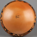Native American Extraordinary Traditional Hopi Poly Chrome Pottery Jar, by Dee Setalla, CA 1980's, # 1772.