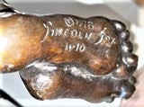 Western Artist, Lincoln Fox, Rare Bronze Sculpture titled, "Woman With Owl" 4/10, Ca 1978, #1751 SOLD