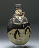 Pre-Columbian, Peruvian Chancay Pottery Olla Man Carrying A Lama, #887
