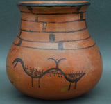Native American Historic, Maricopa Indian Black on Red Pottery Jar, #934-Sold
