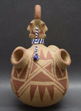 Native American, Mojave Pottery Effigy Vase, by Elmer Gates, Ca 1970's, #1033