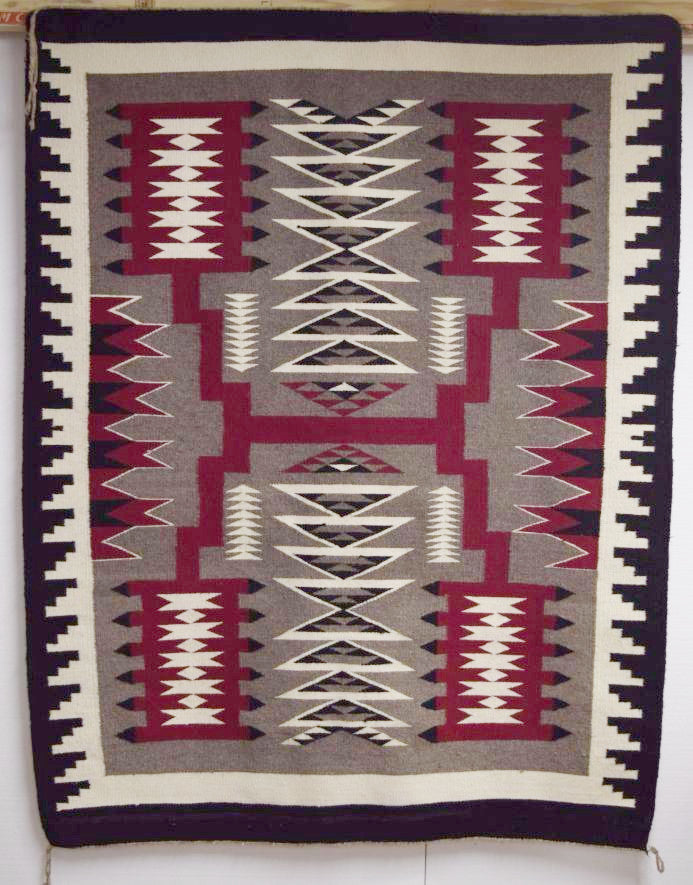 Native American, Navajo Storm Pattern Weaving, Ca 1980’s, #1043