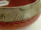 Native American, Maricopa Poly Chrome Pottery Bowl, by Lula Young, Ca 1940's, #1124-Sold