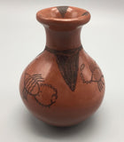 Native American Vintage Maricopa Pottery Scorpion Vase, by Jaylee Miles, Ca, 1900's, #1245